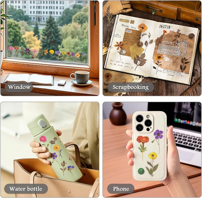 320PCS Pre-Cut Small Floral Stickers Set - Image 5