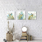 Hardy Gallery Abstract Birds Painting Wall Art: Colorful Birds in Grass Artwork - Image 2
