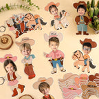 60pcs Western Theme DIY Cutouts Cowboy Cowgirl Hat Bulletin Board Decoration - Image 4