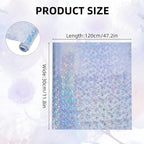 Transparent PVC Clear Vinyl Faux Leather Sheets, 11.8 x 48 Inch Holographic - Image 2