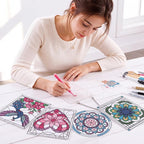 73 Pcs Mandala Stained Glass Painting Starter Kit - Image 7