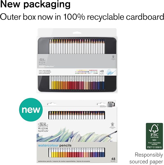 Winsor & Newton Studio Collection Artist Pencils, Watercolour Pencil Tin - Image 2
