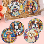 Zythron 8 Pack Dog Diamond Art Coasters, Diamond Painting Coasters Kits | Dog - Image 5