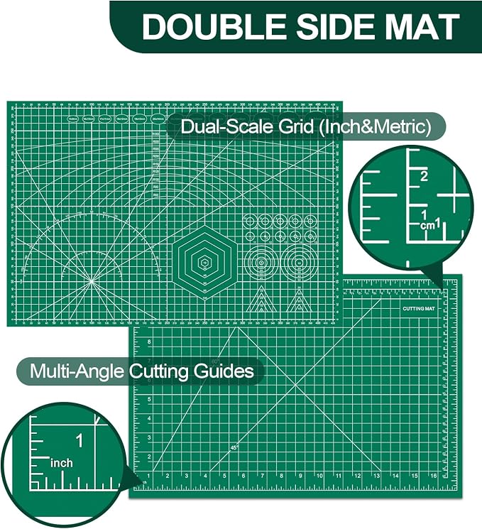 Self Healing Cutting Mat 12×18 Inch, Fabric Cutting Mats - Image 6