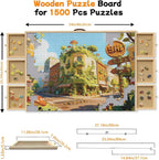 1500-Piece 34"x25.5" Wooden Rotating Puzzle Board - Image 2