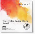 Fuumuui 8×8 Watercolor Paper Block, Textured Rough 100% Cotton Watercolor Paper by FUUMUUI