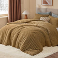 BEDELITE Fleece King Comforter Set -Super Soft & Warm Fluffy Brown Bedding by BEDELITE