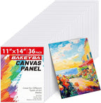 Canvas Boards for Painting 36 Pack, 11x14 Inch Blank Canvas Panels, 100% Cotton by Unknown