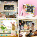 69 Feet Easter Bunny Bulletin Board Border Colorful Rabbit Die Cut Trim Border - Image 8