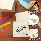 100 Pieces 5x5 Inch Wood Squares Unfinished Basswood Plywood Wooden Sheets 1/8 - Image 5