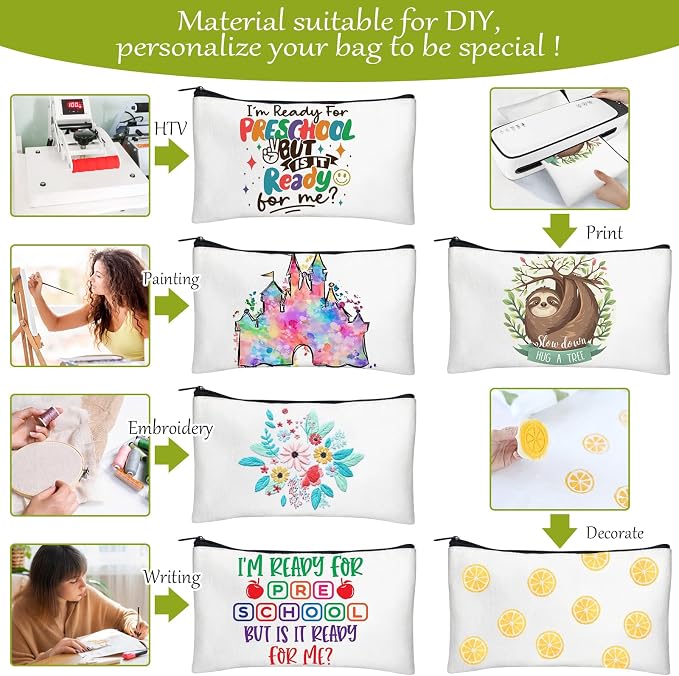 Legigo Blank Canvas Bag Zipper Pouch Makeup Bags Bulk - Image 7