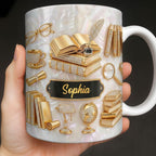 Personalized Book Lover Mug for Women, Custom Bookish Coffee Mug for Readers - Image 2