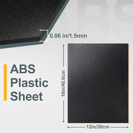 Plastic Sheet 12" x 16" x 0.06", Abs Plastic Sheets 6 Pack - Image 2