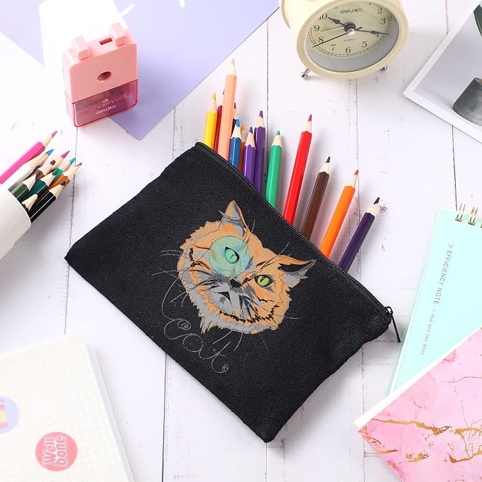 Reginary 80 Pack Canvas Zipper Makeup Bags Bulk Pencil Pouches Blank DIY Craft - Image 5