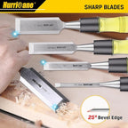 HURRICANE 4 Piece Wood Chisel Set - Image 4