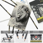 MARTCOLOR 26 Pcs Drawing Sketching Pencil Set, Graphite Pencils | Charcoal - Image 4