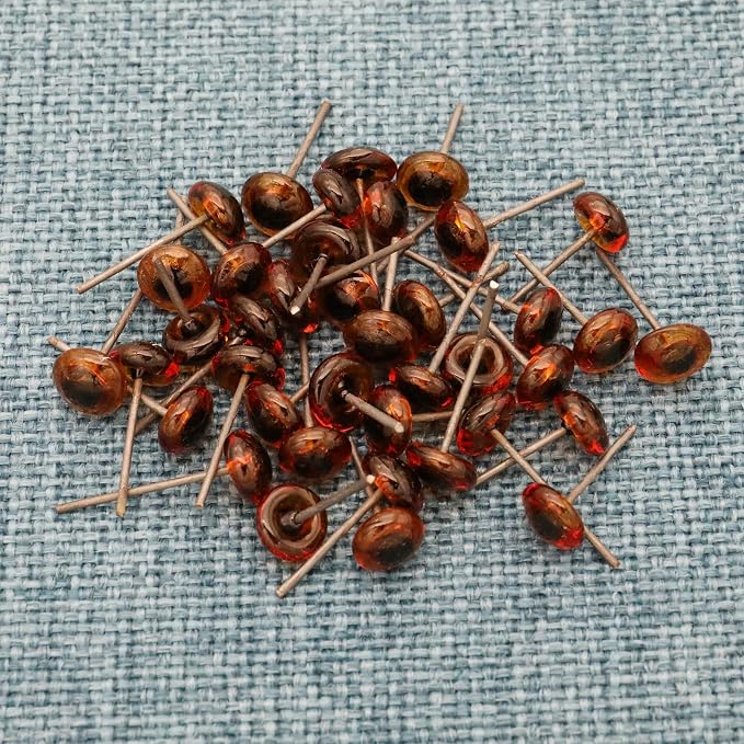 140Pcs Needle Felting Eyes 6-10mm mini Glass Amber - Image 6
