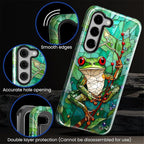 for Samsung Galaxy S23 Case, Frog Stained Glass Pattern Glossy 2 in 1 - Image 5
