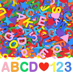 664 PCS Foam Letter Stickers, Foam Alphabet Number Shape Stickers, Self by Unknown