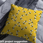 Feelyou Cute Bees Fabric by The Yard, Cartoon Bee and Flowers Upholstery Fabric - Image 4