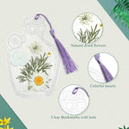 TaoBary 91 Pcs DIY Handmade Transparent Dried Flower Bookmark Set Include - Image 5