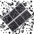 4000Pcs Mixed Size Hot Fix Round Crystals Gems Glass Stones Hotfix Flat Back - Image 5
