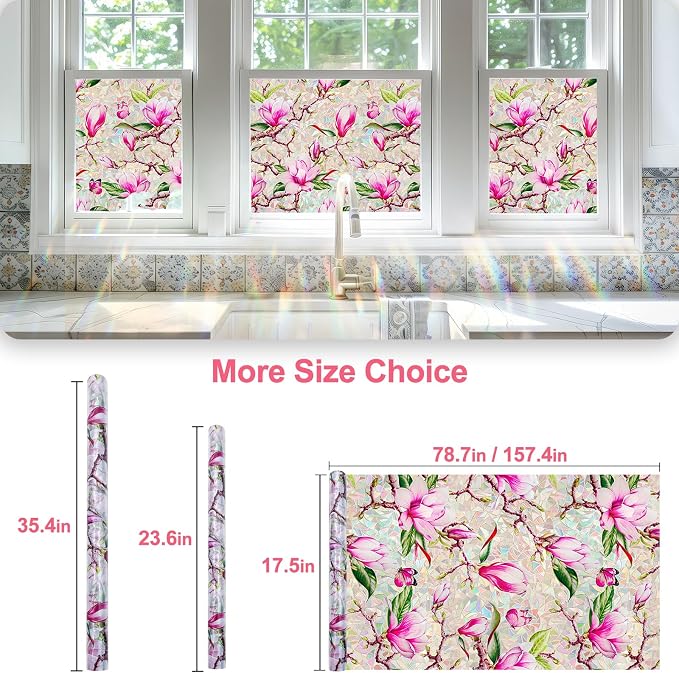 Window Privacy Film Stain Glass Window Film Rainbow Window Film Window clings - Image 7