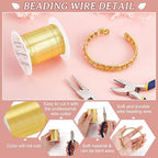 BENECREAT 28 Gauge 164 Yards Jewelry Beading Wire Light Gold Tarnish Resistant - Image 5