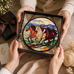 Galloping Horse Acrylic Suncatcher Faux Stained Glass Window Hanging 11.8" | - Image 5