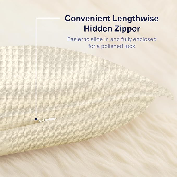 Kickoff Viscose Bamboo Pillowcase, 100% Organic Hidden Zippered Viscose Bamboo - Image 4