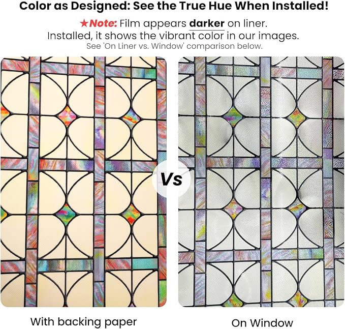 3D Stained Glass Window Film, Decorative Window Privacy Film - Image 4