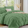 Sasttie California King Comforter Set, 7-Piece Bed in a Bag, Pintuck Bedding by SASTTIE