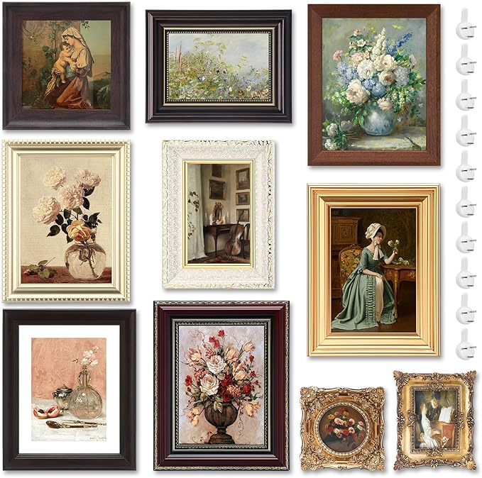 Qunclay 10 Pack Vintage Picture Frames by Qunclay