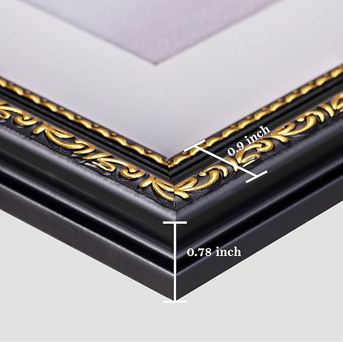 eletecpro 8x10 Vintage Picture Frame, Glass Cover, Horizontal or Vertical - Image 5