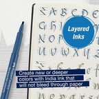 Faber-Castell Pitt Artist Calligraphy Pens | 6 India Ink Pens, 2.5 mm Chisel - Image 5