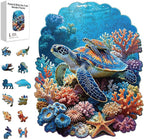 200pcs Wooden Puzzles for Adults Unique Animal Shaped Pieces Marine Life by Unknown