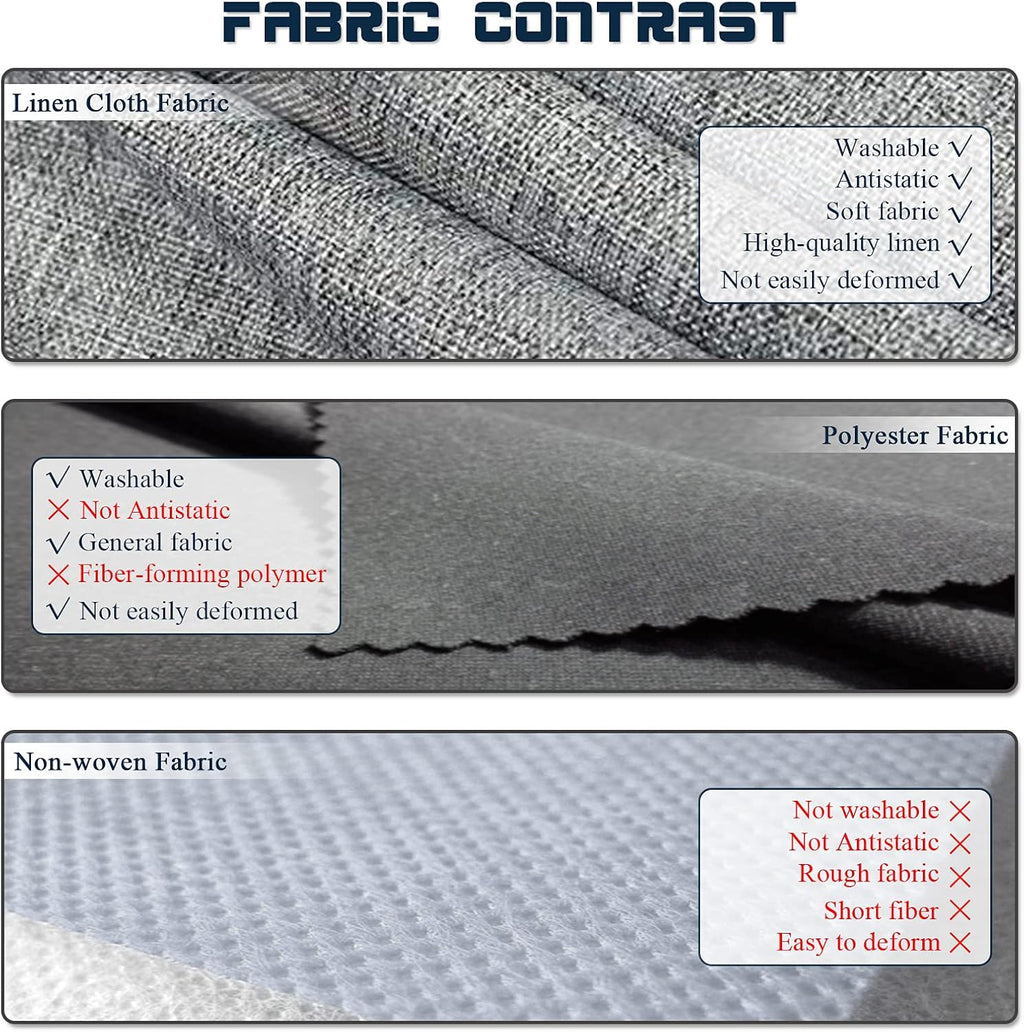 Hanging Closet Organizer, Easy Mount Collapsible 3-Shelf Camper Closet Wardrobe Hanging Storage Shelves, Folded Clothes Towels Handbag Shoes Accessories Storage, Linen Cloth, Gray