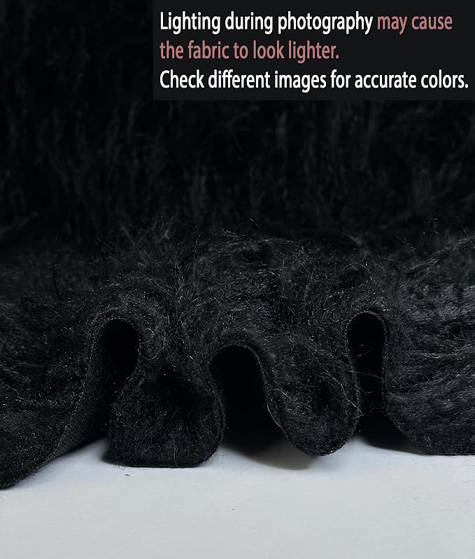 Fabric Empire 2.3oz Faux Fur Curly Yak Fabric 3.5" Long Pile Japanese Yarn/Sold - Image 5