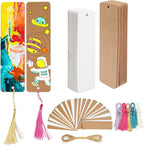 SWATOM 201 PCS Paper Blank Bookmarks to Decorate 100 Sets Cardstock DIY by SWATOM