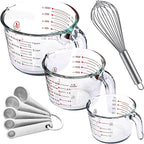 Le'raze Set of 3 Glass Measuring Cups by LERAZE