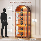 6-Tier Arched Glass Display Cabinet - Image 2