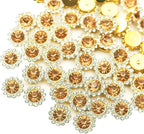 12mm 150pcs Champagne Sew on Rhinestones, Crystals Glass Gems by Unknown