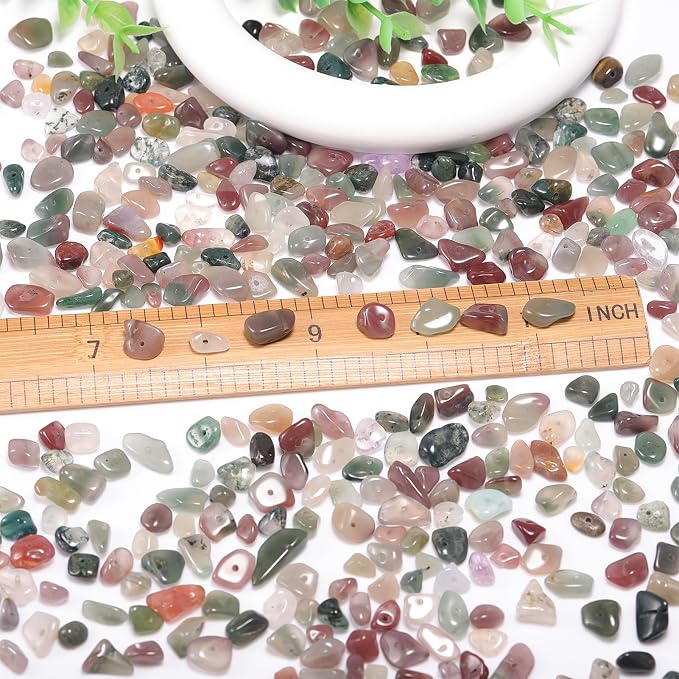 400pcs Natural Chip Stone Beads - Image 2