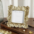 4x4 Gold Picture Frame, Vintage Ornate Square Photo Frame, Glass Front - Image 6