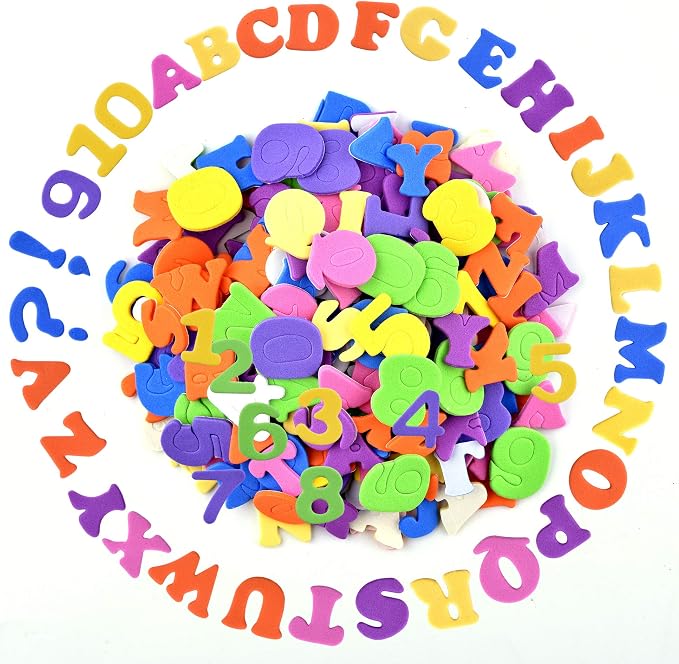 Coopay Self-Adhesive Foam Letter Alphabet Number Stickers Assorted Colors by Coopay