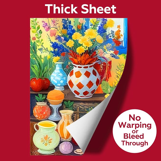 100 Sheets Watercolor Paper Bulk，5 x 7 Inch Cold Press 140 lb/300 GSM Water - Image 6