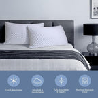 OSBED Adjustable Cooling Shredded Memory Foam Pillows King Size Set of 2 - Image 7