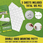 105Pcs Double Sided Adhesive Dots, 0.79" Clear Removable Sticky Adhesive - Image 2