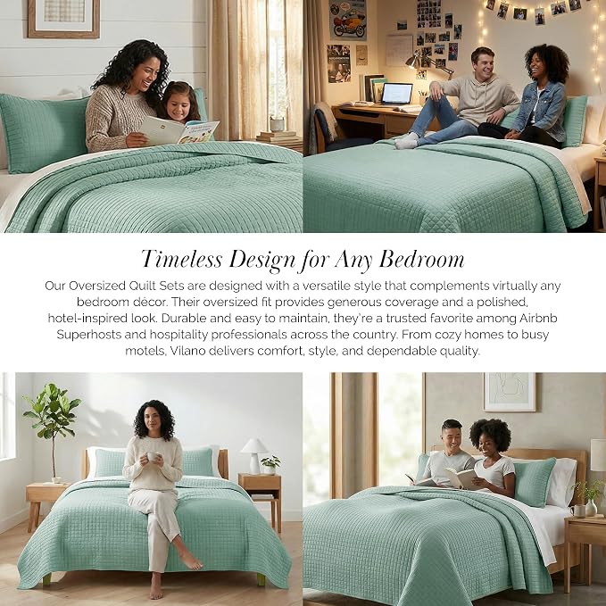 Southshore Fine Living, Inc. Twin Quilt Coverlet Bedding Set, Soft Brushed - Image 6