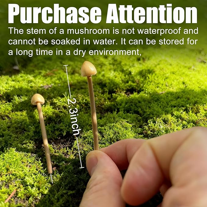 16-Pack Mini Mushrooms for Crafts - Image 2